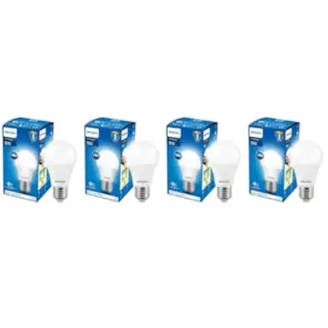 Philips Ace Saver Base E27 9-Watt LED Bulb (Pack of 4, White)