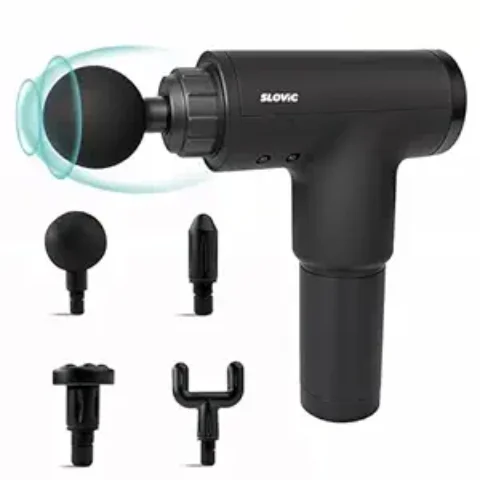 SLOVIC Massage Gun For Full Body Massager [4 Headsl] Massage Machine For Body Pain | Body Massager Machine for Pain Relief | Leg Massager for Pain Relief | Neck, Back & Head Massager | Massage Gun For Gym