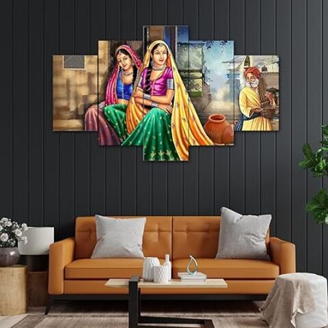 Rajasthani Paintings for 3D Living Room Decoration