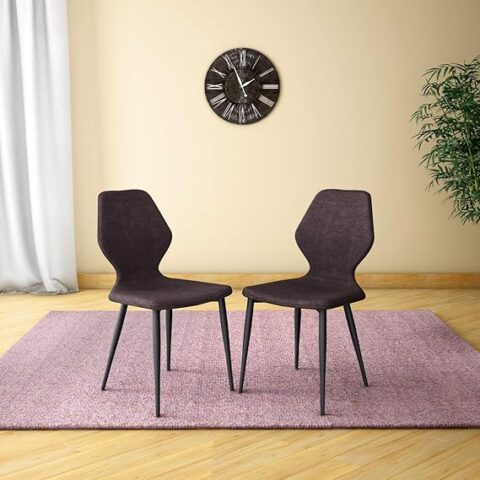 GODREJ INTERIO Mulberry 2 Dining Chairs in Maroon (Only Chairs, No Table)