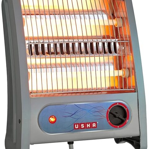 USHA Quartz Room Heater with Overheating Protection (3002, Ivory, 800 Watts)