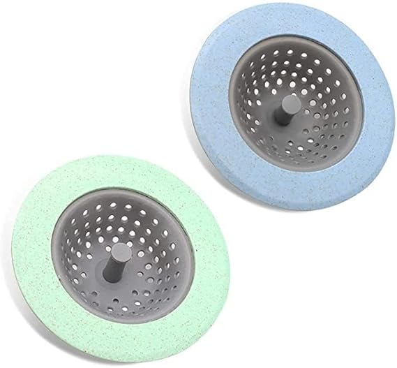 Jetoyni 2 Pieces Silicon Sink Strainer Kitchen Drain Basin Basket Filter Stopper
