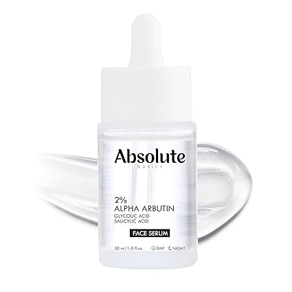 Absolute Basics 2% Alpha Arbutin Anti Spots Face Serum | With Glycolic Acid | Fights Pigmentation, Dark Spots & Acne Marks | Reduces Tanning | Brightening for Men & Women | Dry & Oily Skin | 30 ml