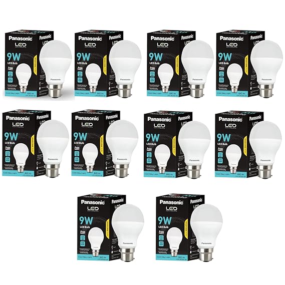 Panasonic 9 Watt LED Bulb for Home Lighting, 25000+ Hours, B22 Base