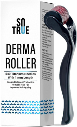 Sotrue Derma Roller For Hair Growth 1 mm with 540 Titanium Needles (20 g)