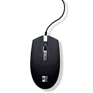 BRIX R8 Gaming Mouse 2400 DPI (Adjustable 800/1200/1600/2400 DPI) USB 4D Buttons with Mouse