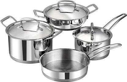 VINOD Classic Deluxe Combo,Set of 4 Pcs, Induction Cookware Set