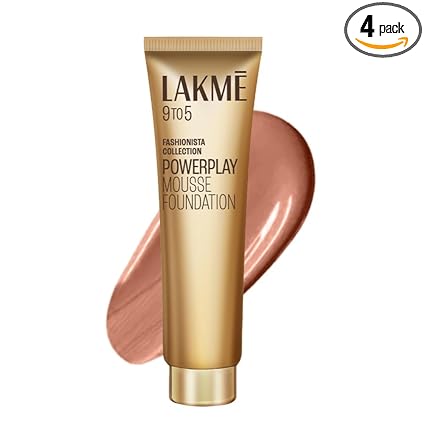 LAKM 9 To 5 Weightless Mousse Matte Light Coverage Foundation For All Skins, Rose Honey, 25 G,1 Count
