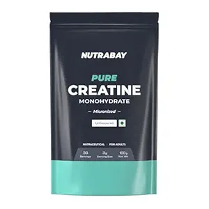 Nutrabay Pure Micronised Creatine Monohydrate, 100g, Unflavoured, 33 Servings