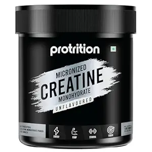 Micronized Creatine Monohydrate Powder | Unflavoured - 100g (Servings)| 3g of 100% Creatine Monohydrate Per Serve | Pre-workout Supplement for Athletic Performance, Power & Strength