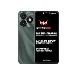 itel ZENO 10|6.6" HD+ Display with Dynamic Bar| 3GB RAM + 64GB ROM, Upto 8GB RAM with Memory Fusion|Octacore Processor|8MP AI Dual Rear Cam|5000 mAh Battery | Phantom Crystal