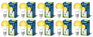 Crompton Dyna Ray LED Bulb | 12W | Warm White | B22 Base | 180 Degree Coverage | 4kV Surge Protection | 440V High Voltage Protection | Pack of 10