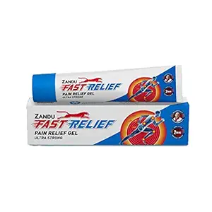Zandu Fast Relief Gel-45 ml,for Back and Muscle Pain; Turbo action formula