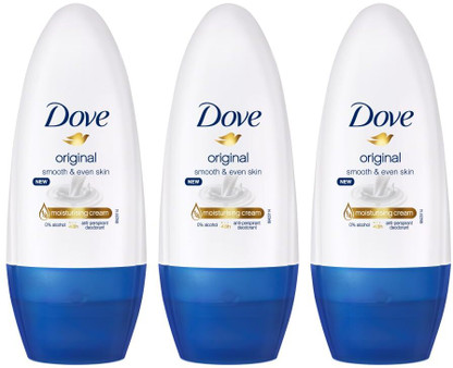 DOVE Original-MoistCream-Deo Deodorant Roll-on - For Women (50 ml, Pack of 3)