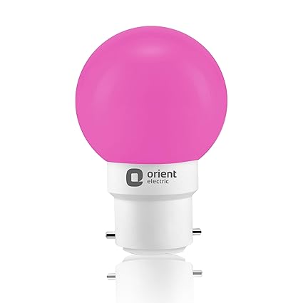Orient Electric Polycarbonate Deco Shine Led Bulb 0.5W (Pink, Pack of 1)
