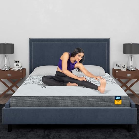 Centuary Mattresses Sleepables |10 Years Warranty | 8-Inch King Size Ortho Pocketed Zero Partner Disturbance Plush Quilted Rolled Packed Pocket Spring Mattress (72x72x8)