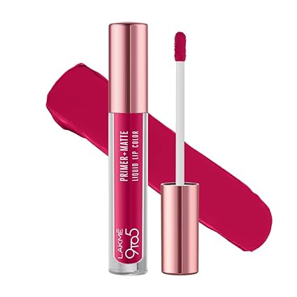 LAKM 9To5 Primer + Matte Liquid Lip Color Mp2 Power Pink
