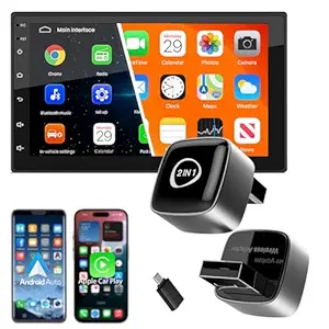 EXBLACK 1 Year Warranty Latest 2025 Wireless Carplay & Android Auto Adapter