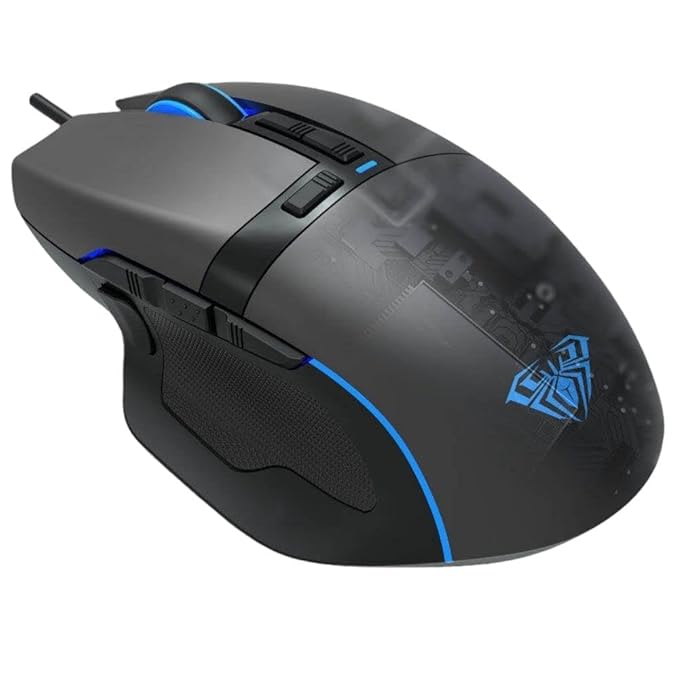 Aula F808 Professional Gaming Mouse with Gamer Side Wings, Macro Programming 10 Buttons