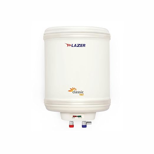 Lazer Classic Neo 10 liter 304L Stainless Steel 4 Star Storage Water Heater Geyser With Installation Kit (Ivory)