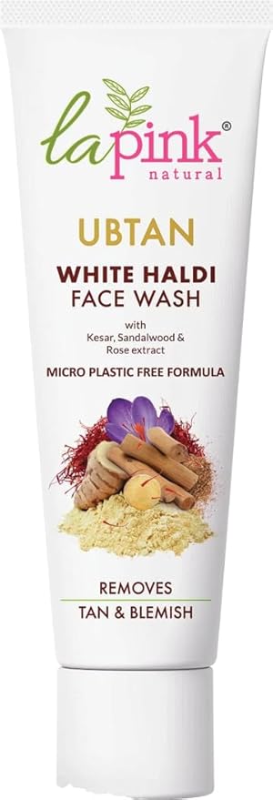 La Pink Ubtan Face Wash with White Haldi & Kesar | 100% Microplastic Free