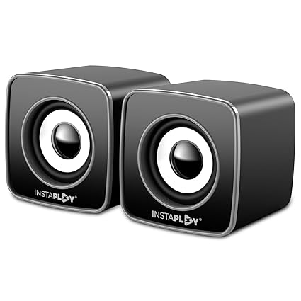INSTAPLAY Insta Duo 2.0 Multimedia Speaker (Black) | AUX Cnnectivity & USB Powered