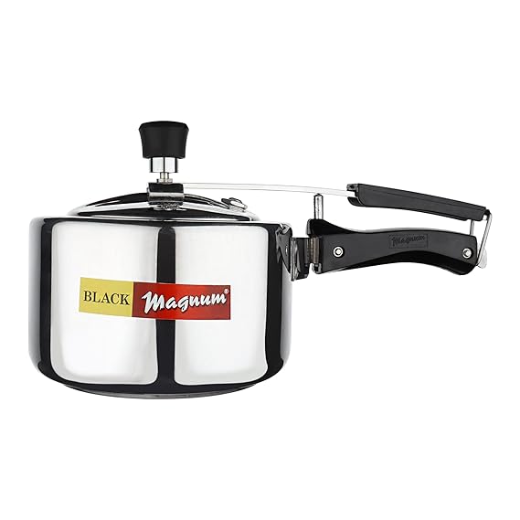 Black Magnum Pro WIBPC-3 Aluminium Induction Compatible Inner Lid Pressure Cooker, 3 Litre, Silver