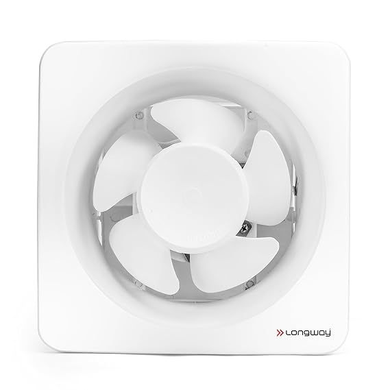 LONGWAY Ventura 6 Inch 150 MM Ventilation Exhaust Fan | High Speed Powerful Motor | Suitable for Bathroom, Kitchen, Office (White)