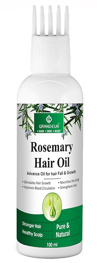 Grandeur Rosemary Hair Oil For Hair Fall & hair growth | With Methi Dana & Olive Oil | Pure & Natural | Controls Hair Fall | Strengthens Hair | 100ML
