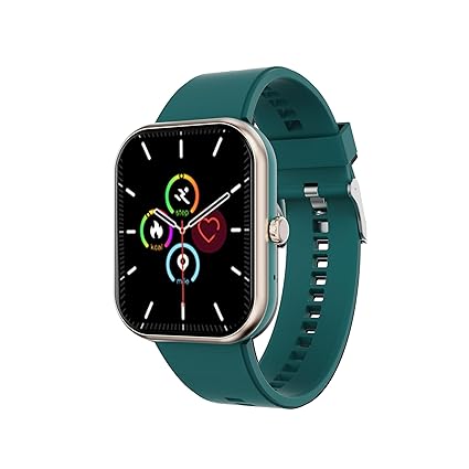 GIZMORE Ultra Max 2.01 Inch Always-On-Big Display | 600 NITS Brightness & Split Screen | Rotating Crown| AI Voice Assistance | Health Suite | Bluetooth Calling Smart Watch for Men and Women (Green)
