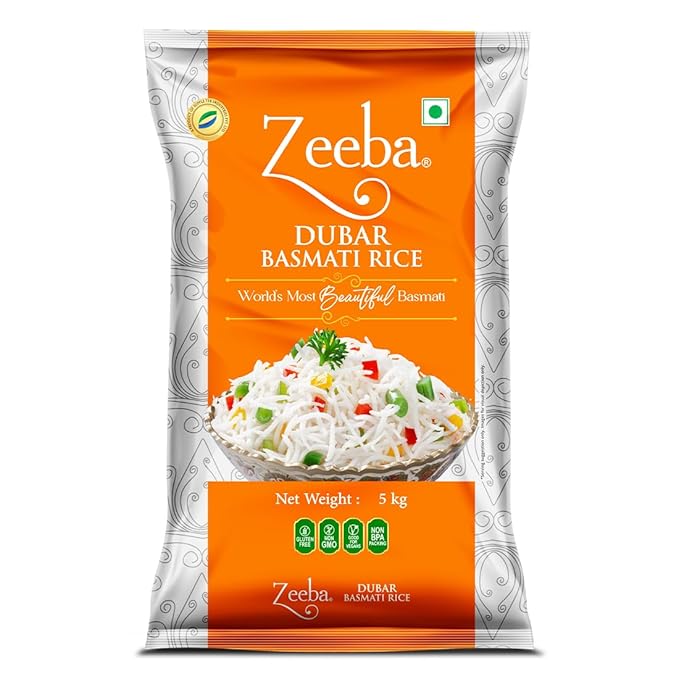 Zeeba Dubar Basmati 1121 Steam (Short Grain) (5 KG)