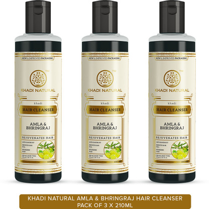 KHADI NATURAL Amla & Bhringraj Hair Cleanser | Reduces Hair Fall and Rejuvenates Hair (630 ml)