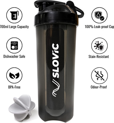 SLOVIC Leak-Proof Gym | Protein with Typhoon Blender | BPA-Free 700 ml Shaker