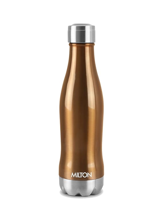 Milton New Duke 750 Thermosteel Hot and Cold Water Bottle, 620 ml, Copper Brown