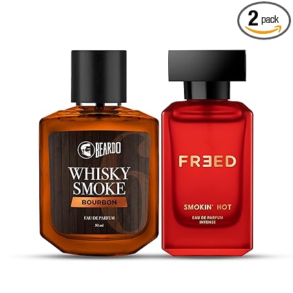 Beardo Whiskey Smoke Bourbon & Freed Smoking Hot Perfume Edp Set Of 2 | For Men & Women | Anniversary Gift For Couple Special | Wedding Gift For Couples | Christmas gift for men | Gift For Friends