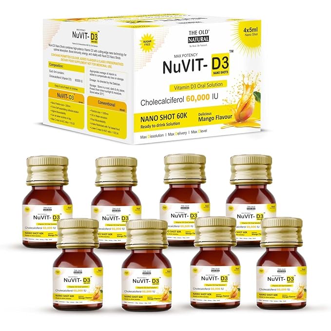 Nuvit D3 Vitamin D3 60000 IU Cholecalciferol Oil 5Ml