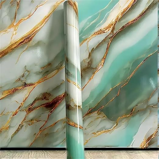 Wallpaper Golden Shade Walls Sticker Waterproof,Oil Proof & Heat Resistant Kitchen Wall Tiles Stickers Wall Paper for Home,Living Room,Bedroom,Bathroom,Hotel,Pan&Shop Caounter,PVC (1, New Sky Gold)