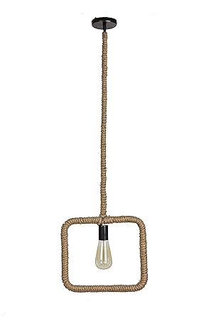 Tu Casa 220W HG-03 Holder Type e-27 Square Shape Jute Rope Pendant Light