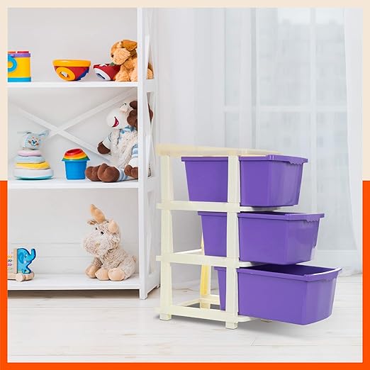 Bathla STOMO 3XL Drawers Multi-purpose Modular Storage for Home, Kitchen & Office