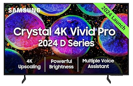Samsung 138 cm (55 inches) D Series Brighter Crystal 4K Vivid Pro Ultra HD Smart LED TV UA55DUE77AKLXL (Black)