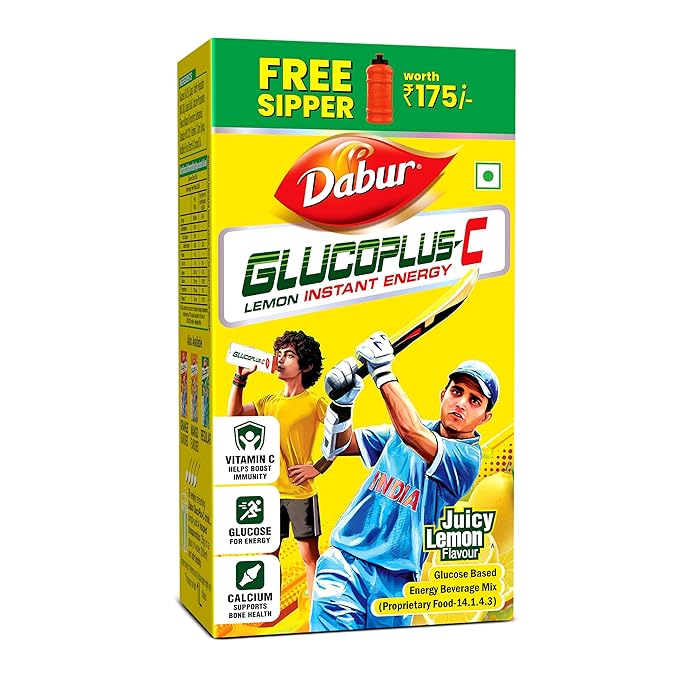 Dabur GlucoPlus C Nimbu Pani - 1 Kg Glucose Powder|Boosts Immunity & Supports Bone Health |Replenishes Energy | Juicy & Tasty Lemon Flavour