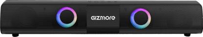 Gizmore Gizbar 2000 Portable Powerfull Bass Soundbar with Equalizer Modes 20 W Bluetooth Soundbar (Black, Stereo Channel)