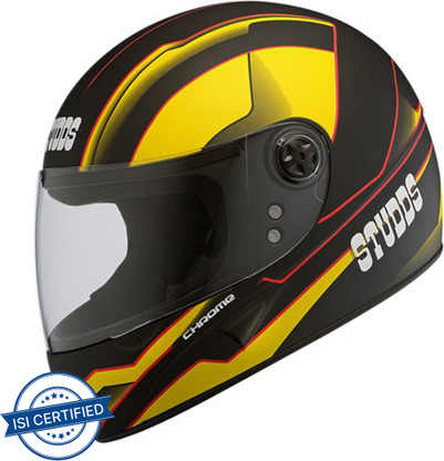 STUDDS CHROME D4 FULL FACE Motorbike Helmet (Matt Black)
