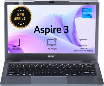 Acer Aspire 3 Intel Celeron Dual Core - (8 GB/128 GB SSD/Windows 11 Home) A311-45 Thin and Light Laptop (11.6 inch, Steel Grey, 1.0 kg)