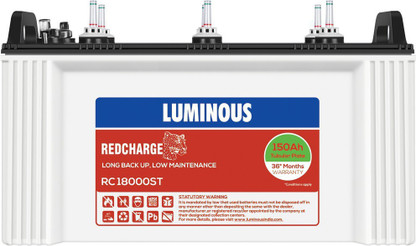 LUMINOUS RC18000ST Tubular Inverter Battery (150Ah)