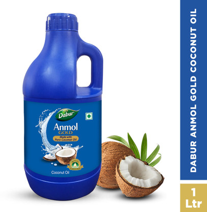 Dabur Anmol Gold 100% Pure Coconut Oil | Nariyal tel | Natural | Multipurpose Hair Oil (1000 ml)