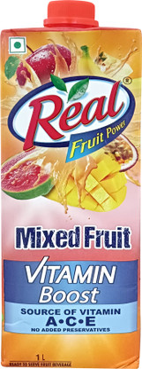 Real Mixed Fruit Vitamin Boost - Source of Vitamin A, C & E (1 L)