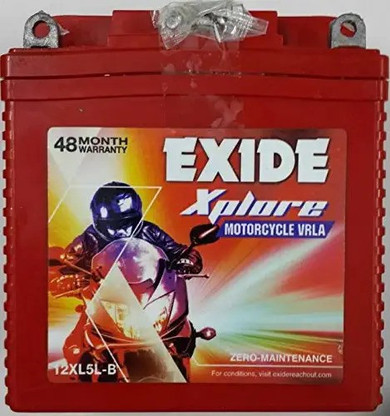 EXIDE XPLORE 12XL5L-B 5 Ah Battery for Bike