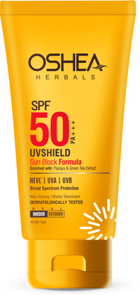 OSHEA Sunscreen - SPF 50 UVShield Sun Block Formula SPF 50 (120GM)