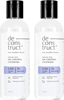 Deconstruct Oil Control Face Wash 0.5% Salicylic Acid| For Oily & Acne Prone Skin